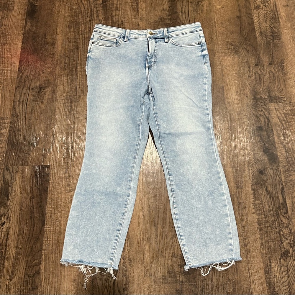 LC Lauren Conrad High Rise Skinny Ankle Light Blue Jeans